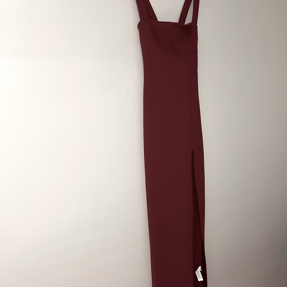 Floor length, high slit evening dress - Picture 1 of 3
